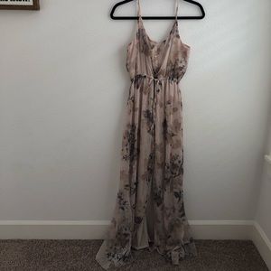 Button front maxi dress